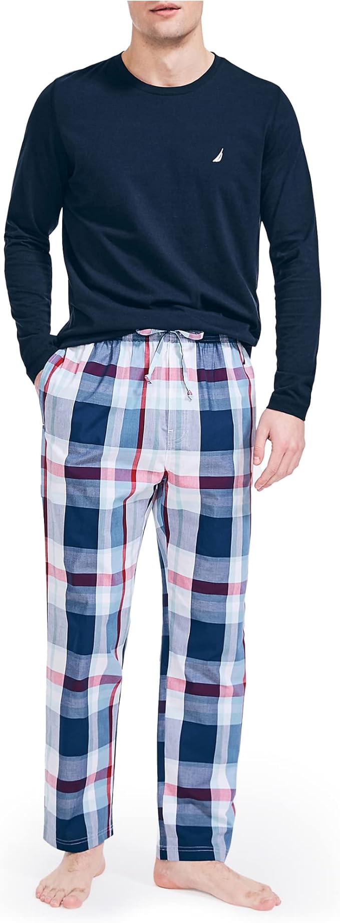 Men's Soft Woven 100% Cotton Elastic Waistband Sleep Pajama Pant